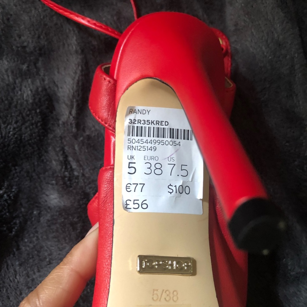 Red leather “Randy” by TopShop - Picture 4 of 4